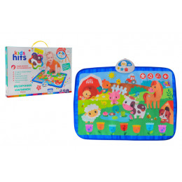 Килимок музичний Kids Hit, KH04-002, Ферма, батарейки у комплекті, звуки та назви тварин, вірші, мел