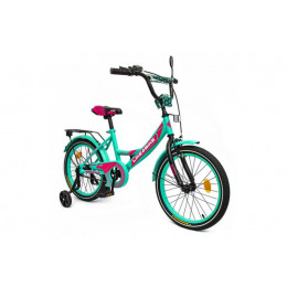 Велосипед дитячий 2-х колісний "18'' 211803 Like2bike Sky, бірюзовий, рама сталь, з дзвінком, ручні