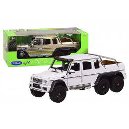 Машина металева 24061W "WELLY"1:24 MERCEDES-BENZ G63 AMG 6X6, 2 кольори, в коробці 26.5*11.5*10 см