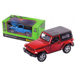 Машина метал 68331 "АВТОПРОМ", 2 кольори, 1:32 Jeep Wrangler, батар, світло, звук, откр.двері, в ко