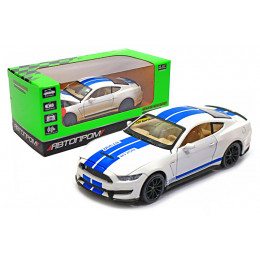 Машина металева 68441 (7948) АВТОПРОМ,1:32 Ford Shelby GT350, 3 кольори, світло, звук, в коробці 19*