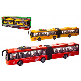 Автобус на батарейки 7950AB "Автопром", 2 кольори, світло, звук, в коробці 48*11*16.5 см