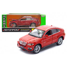 Машина металева 68250A "Автопром" 1:24 "BMW X6" 2 кольори, на батарейки, світло, звук, відкриваються