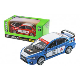 Машина металева 68410 "АВТОПРОМ", 2 кольори, 1:32 Mitsubishi Lancer Evolution, світло,звук, відкрив