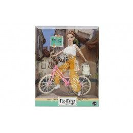 Лялька "Emily" з велосипедом та аксесуарами, шарнірна QJ111D р.28.5*6.5*36см