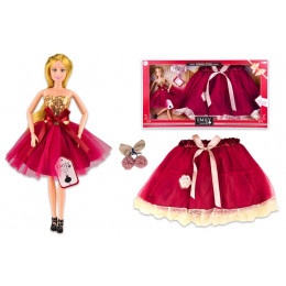Лялька "Emily" QJ095B зі спідницею для дитини, розмір ляльки - 29 см, в коробці р. 60*6,5*33 см.