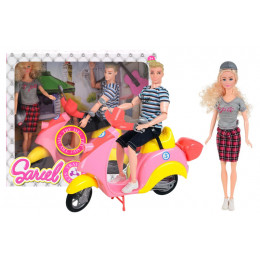Лялька "Sariel" з хлопчиком на скутері, озвучена, в коробці 5533-B р. 35,5*10*32,5см