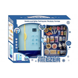 Холодильник AZ130 з продуктами і аксесуарами, на батарейках: світло і звук, в коробці 37*11,5*28 см