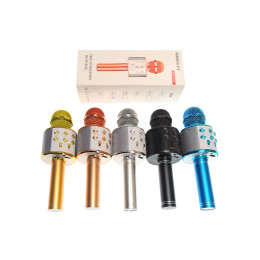 Мікрофон-караоке bluetooth, в коробці, 5 кольорів, WS-858 р.24,5*9,2*8,3см.