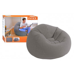 Крісло надувне, велюрове, у вигляді пуфика 68579 Beanless Bag Chair, 107х104х69см