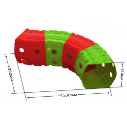 Тунель 4 секції червоно-зелений 01471/3 DOLONI