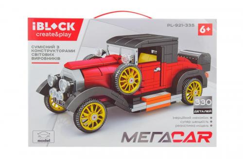 Конструктор IBLOCK, PL-921-335, МЕГАCAR, 330 дет. в комплекті, в коробці р. 38*26*7см