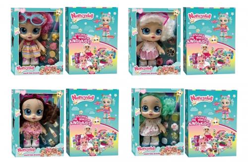 Ігровий набір Лялька герой NC2411 ляльки 4 види мікс Kindi Kids+тістечка в комплект 28 см в коробці