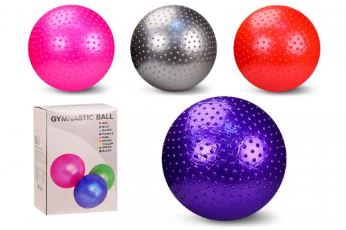 М'яч для фітнеса CO1006 75 см 1000 грам в коробці 4 кольори с шипиками