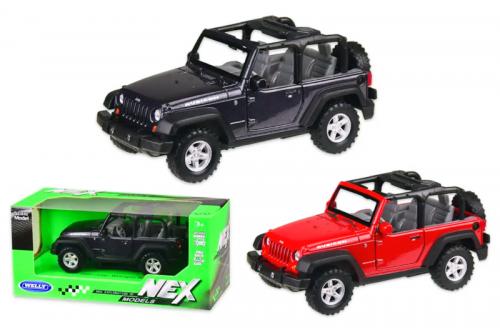 Машина металева 39885C-CW "WELLY"1:32 JEEP WRANGLER RUBICON, відкриваються двері, 2 кольори, в коро