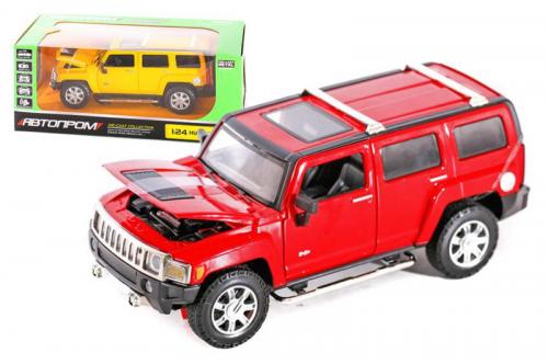 Машина металева 68240A "Автопром", 1:24 Hummer H3, 2 кольори., на батарейках. світло і звук , відкри