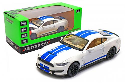 Машина металева 68441 (7948) АВТОПРОМ,1:32 Ford Shelby GT350, 3 кольори, світло, звук, в коробці 19*