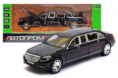 Машина металева 7686 "АВТОПРОМ" 1:24 Mercedes benz maybach, 2 кольори, на батарейки, світло, звук, в