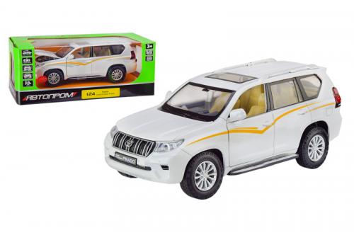 Машина металевий "Автопром", 68270A(W),1:24 "Land Cruiser Prado",на батарейках, світло,звук,відкр.дв