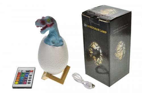 Лампа-нічник SUNROZ 3D Dinosaur Lamp "Динозаврик у яйці" з пультом ДУ