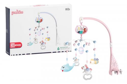 Мобіль на ліжечко RT668-4 музика, проектор 2 кольори, коробка р. 41*7,5*30 см.
